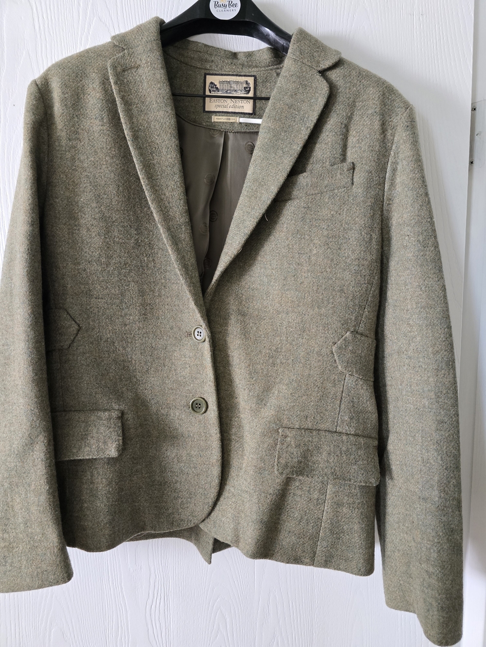 Max Studio Olive Green Tweed Blazer Jacket